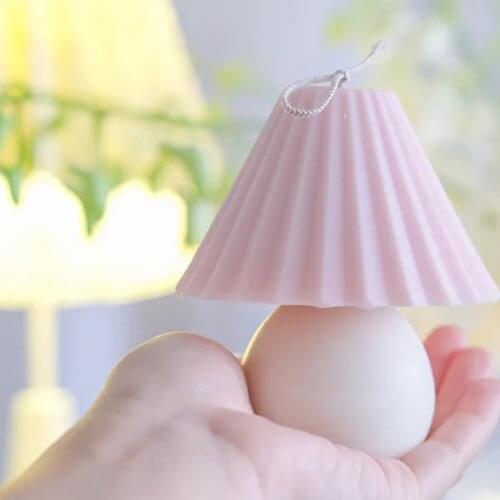 Mini Table Lamp Shape Candle Silicone Mould Cute Candle Molds Wedding Christmas Home Decoration Making Wax Candle Moulds