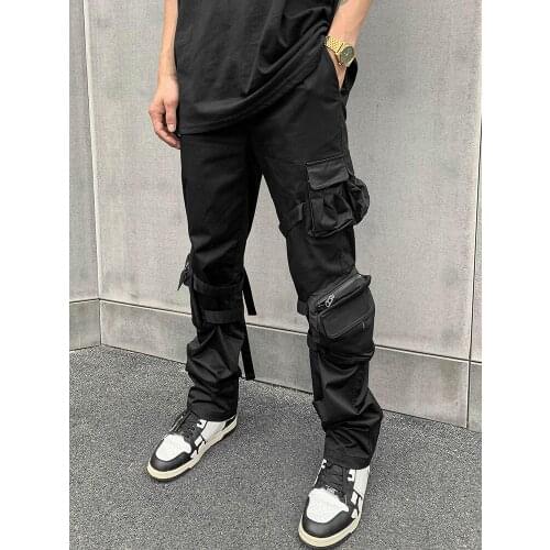 27-46 New 2021 Men Women clothing Hair Stylist fashion Pocket strap Street overalls casual Pants Trousers plus size costumes