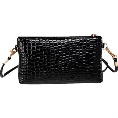 2021 new womens bag fashion crocodile pattern small square bag temperament sidecar PU hand with one shoulder bag