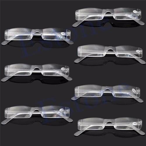 Women Men New Presbyopia 1.00-4.00 Diopter Eyeglasses Clear Rimless Reading Glasses Unisex Eyewear