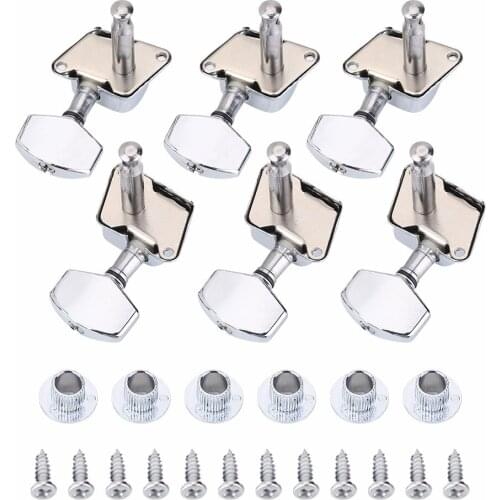 3R 3L Semiclosed Metal Machine Heads String Tuning Key Pegs Tuners For Folk Guitar Guitar Semi-Closed Button