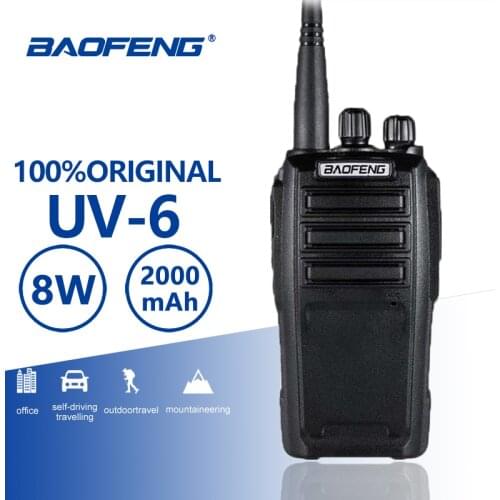 Baofeng UV-6 Walkie Talkie New Arrival 8w 128 Channel High Power Long Standby UHF VHF Dual Band Two Way Radio Woki Toki CB Radio
