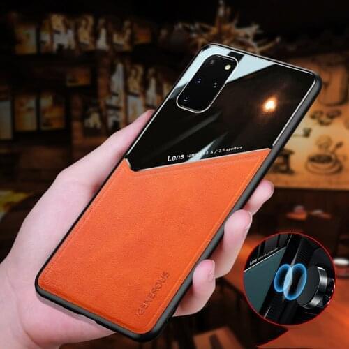 For Samsung Galaxy S20 Plus Case Luxury Soft Leather Texture Magnetic Protective Back Cover For Galaxy Note 20 Ultra S20 FE 5G
