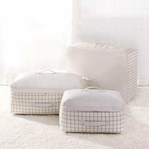 Foldable Storage Bag Clothes Organizer Sweater Quilt Pillow Blanket Organizer Large Capacity Clothing Box Wardrobe Organizer