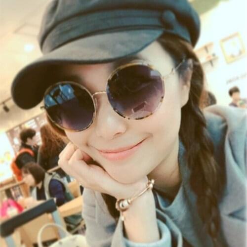 Vintage Round Big Frame Anti-ultraviolet Sunglass Men Metal Frame Driving Fishing Glasses Female Oculos De Sol Feminino UV400