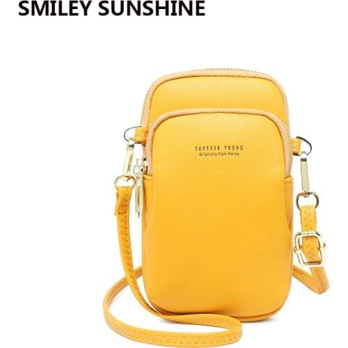 Fashion Mini Women Shoulder Bags Female Phone Wallet Women Messenger Bag Yellow Designer Small Crossbody Bag Ladies Wallet Purse