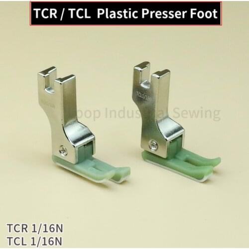 TCR TCL RIGHT and Left plastics Compensating Presser Foot For Industrial Lockstitch Sewing Machine 1 Needle Plastic Foot