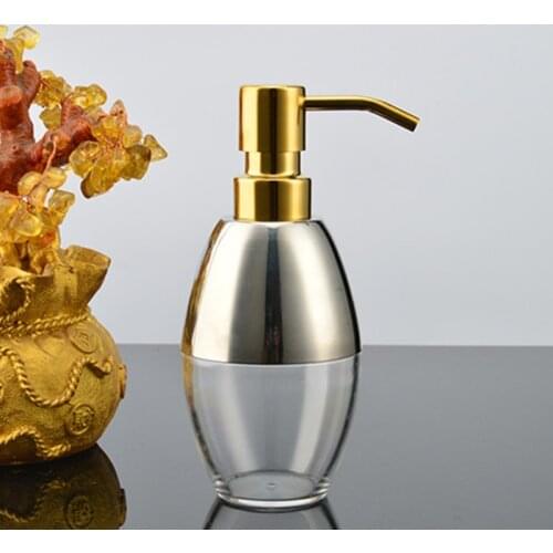 Round Neck Top Soap Dispenser Pump Rust Proof Soap Bottles Pumps Plating Gold