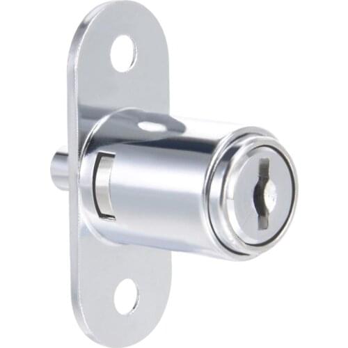 Uxcell 1pc 3/4inch 19mm Cylinder Dia Push Plunger Lock 23mm 32mm 40mm Long Zinc Alloy Chrome Finish Keyed Alike Keyed Different