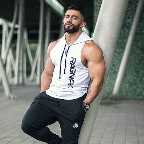 Vest Men Fashion Sleeveless Hoodies Autumn Pockets Waistcoat Clothes Cotton Black Gray Fitness Training Pulover Masculino Top