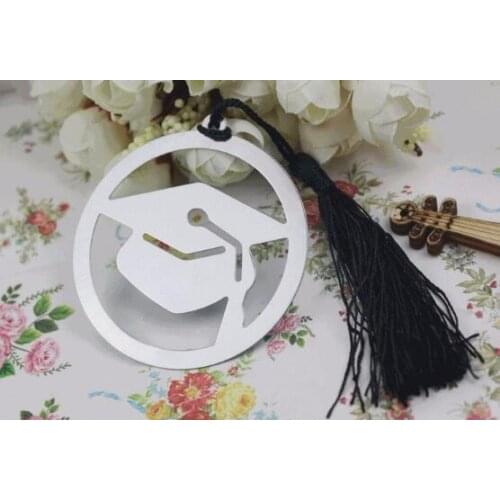 100pieces/lot)Free Shipping Dr. Cap Metal Bookmark with Tassel Graduation Gift Bookmark Shower Wedding Party Favors and Gifts
