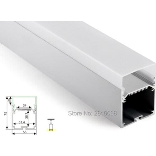 10X 1M Sets/Lot New arrival aluminum profile led and 55x75 alu led profile for pendant or suspension lamps