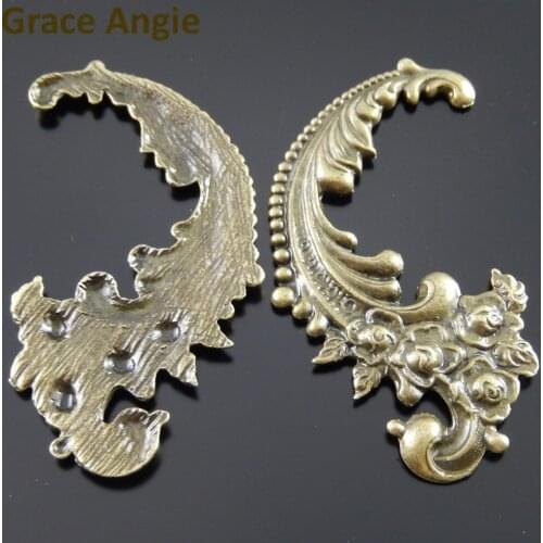 GraceAngie 12pcs/pack Flower Ocean Wave Shape Charms Pendants For Jewelry Making Alloy Handmade Crafts Finding Accessory Gift