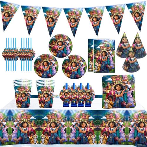 Disney Six Princess Belle Theme Design 83Pcs/Lot Disposable Tableware Sets Girls Birthday Party Theme Party Decoration Supply