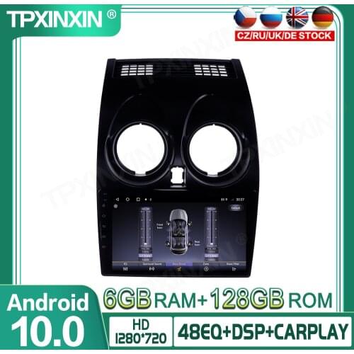 For Nissan Qashqai 2006-2013 128 Android 10 Car Multimedia Player GPS Navigation Headunit Auto Radio Audio Stereo Tape Recorder