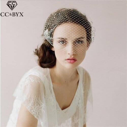 CC Jewelry Wedding Bridal Veil Twigs & Honey Soft Net yarn For Women High Quality Luxury Hair Accessories Brides Hairwear V015