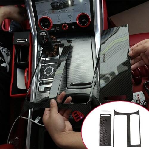 Carbon Fiber Style For Range Rover Sport RR Sport 2018 2019 2020 ABS Plastic Center Console Panel Cover Trim Left Hand Drive
