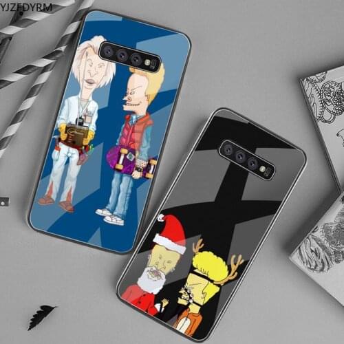 Cartoon Beavis And Butthead Customer Phone Case Tempered Glass For Samsung S20 Plus S7 S8 S9 S10 Plus Note 8 9 10 Plus