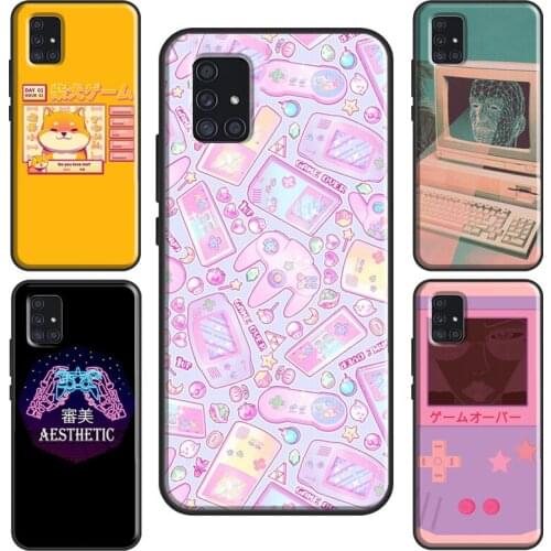 Retro Aesthetic Japanese Game Over Case For Samsung Galaxy A21S A20e A11 A31 M21 M31 A10 A30S A40 A50 A70 A51 A71 Coque