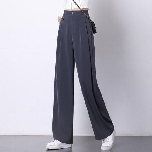 2021 Spring Autumn Plus Size 3XL Ladies Capris Casual Suit Trousers Loose Black Color Wide Leg Women Pants Female Clothing KN165