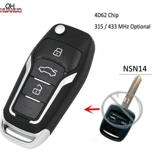 Upgraded Flip Remote Car Key Fob 315MHz/ 433MHZ 4D62 Chip for Subaru Impreza Forester Liberty NSN14 Blade