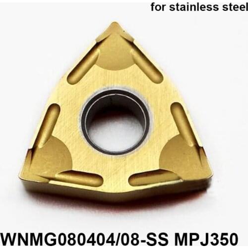 Original WNMG080404-SS MPJ350 WNMG080408-SS MPJ350 processing Stainless Steel 10pcs CNC Cutter Carbide Inserts Lathe