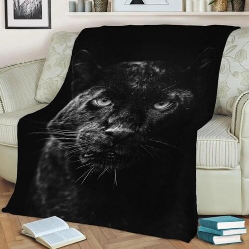 Black panther poster Flannel Throw Blanket 3D Printed Keep Warm Sofa Child Blanket Home Decor Textiles Dream Family Gift