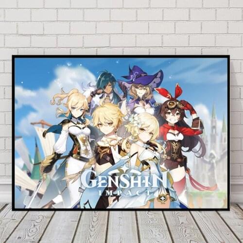 Genshin Impact Series Poster HD Game Painting Anime Girl Wall Art Prints Dorm Picture For Living Room Bedroom Home Decor