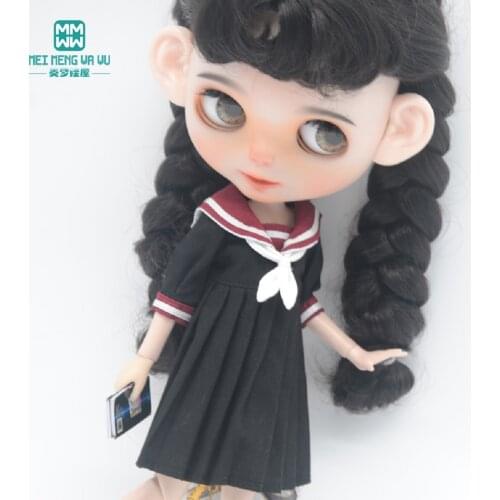 Doll Clothes School uniform, plaid skirt for Blyth Azone OB23 OB24 1/6 doll accessories