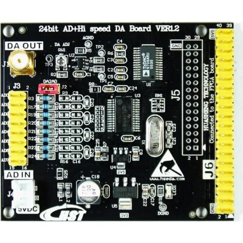 High Precision 24bit AD DA 8 Channel Input ADS1256 AD9708 Extended Module FPGA Control