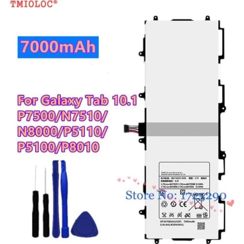 New Original High Quality 7000mAh SP3676B1A Battery For Samsung Galaxy Note 10.1 Tab 2 P5100 P5110 P7500 P7510 N8000 N8010