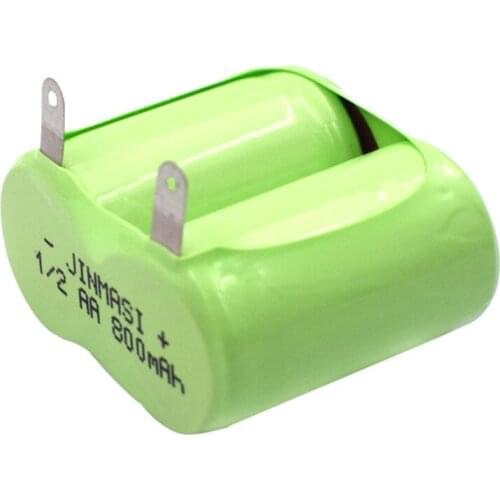 800mah 2.4V 1/2AA ni-mh rechargeable battery 1/2 AA nimh cell with welding tabs for electric shaver razor toothbrush