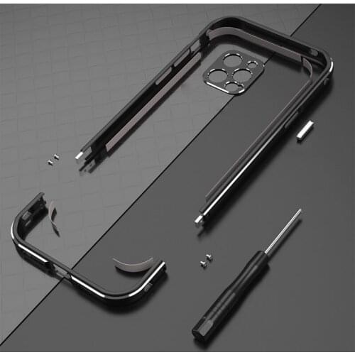 Armor Metal Bumper Phone Case For iPhone 12 Pro Case Shockproof Aluminum Coque For iPhone 12 Pro Max 12 Mini 12 Frame Funda Capa