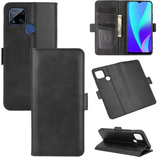 Case For Realme C12 Leather Wallet Flip Cover Vintage Magnet Phone Case For Realme Narzo 20 Coque