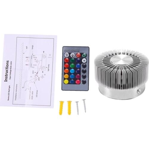 3W Colorful RGB Sunflower Wall Lamp Modern Led Lighting For Indoor Decoration corridor aisle Restaurant