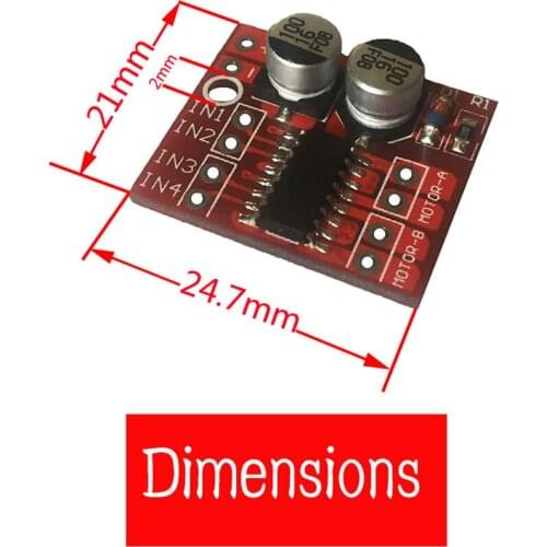 Dual DC Motor Driver Module forward or reverse PWM Speed Control Dual H-bridge Stepper Motor Mini Beyond L298N