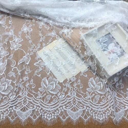 GLace 3M/Lot DIY Craft Mesh Butterfly Wide Eyelash Lace Fabric High Quality Apparel Wedding Veil Tablecloth Accessories TX641