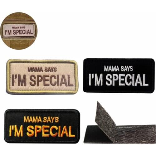 MAMA Says Im Special Embroidery Patch Armband Badge Military Decorative Sewing Applique Embellishment Tactical Patches, 3 colors