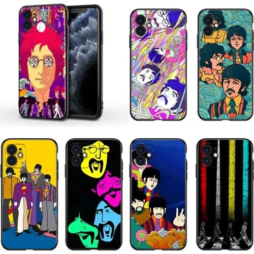 Classic Rock Band For Apple iPhone 13 12 11 Mini XS XR X Pro MAX SE 2020 8 7 6 5 5S Plus Black Silicone Phone Case