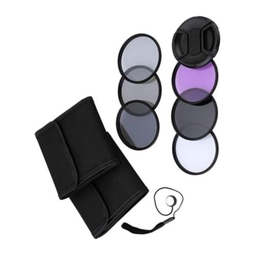 UV+CPL+FLD+ND(ND2 ND4 ND8) Photography Filter Kit Set for Nikon Canon Sony Pentax DSLRs 52mm/49/55/58mm/62/67/72/77mm