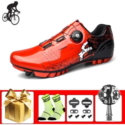 Mountain Bike Shoes Add Pedals Men Cycling Sneakers Self-locking Breathable Sapatilha Ciclismo Mtb Bicycle Riding Shoes Outdoor