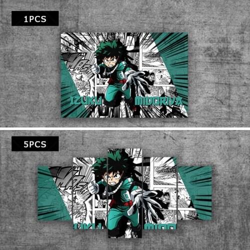 My Hero Academia Wall Artwork Canvas Paintings Animation Character Pictures Printed Home Decor Poster For Living Room Modular
