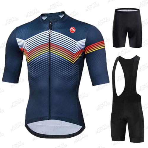 2022 New New Cycling Jersey Set Men Cycling Clothing Suits Quick Dry Bicycle Breathable Cycling Sportswear Short Sleeve Bi