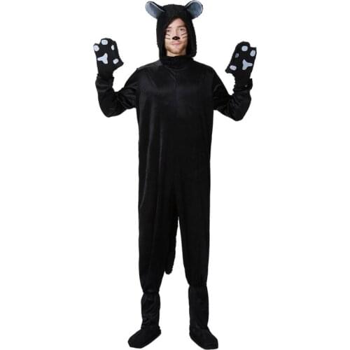 New Style Black Cat Couple Suit Black Cat One-piece Parent-child Suit Animal Play Dress Anime Cosplay