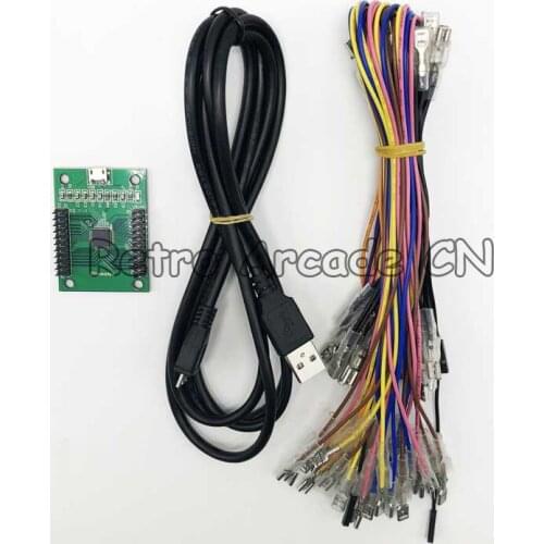 PS2/PS3 Xinmotek XM-10 DIY 2 Players USB Arcade Controller / Support PC Raspberry Pi / Joystick Machine Accessories