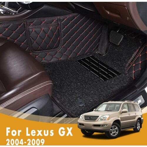 RHD Luxury Double Layer Wire Loop Car Floor Mats For Lexus GX 2009 2008 2007 2006 2005 2004 Car Carpet Auto Accessories Interior