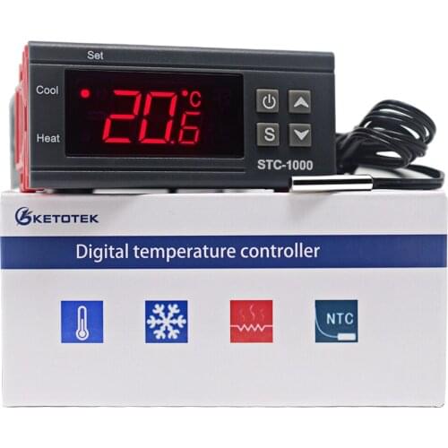 STC-1000 LCD Digital Thermostat Temperature Controller for Incubator Two Relay Output Thermoregulator Heater And Cooler