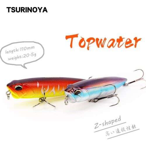 TSURINOYA DW58 Floating Pencil Fishing Lure Set 110mm 20.5g 3pcs Top water Pencil Z-walk Articial Pencil Wobblers Bass Snakehead