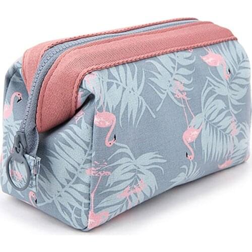 Sample Cosmetic Bag Women Waterproof Flamingo Makeup Bags Travel Organizer Toiletry Kits Portable Makeup Bags Beautician