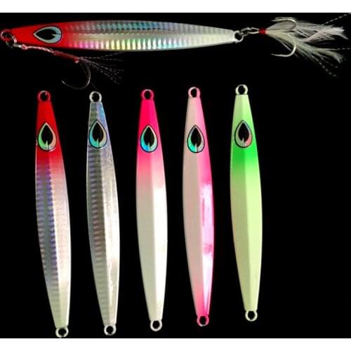 1piece / lot 100g knife jigging metal spoon high quality vib artificial bait boat fishing lure leadfish